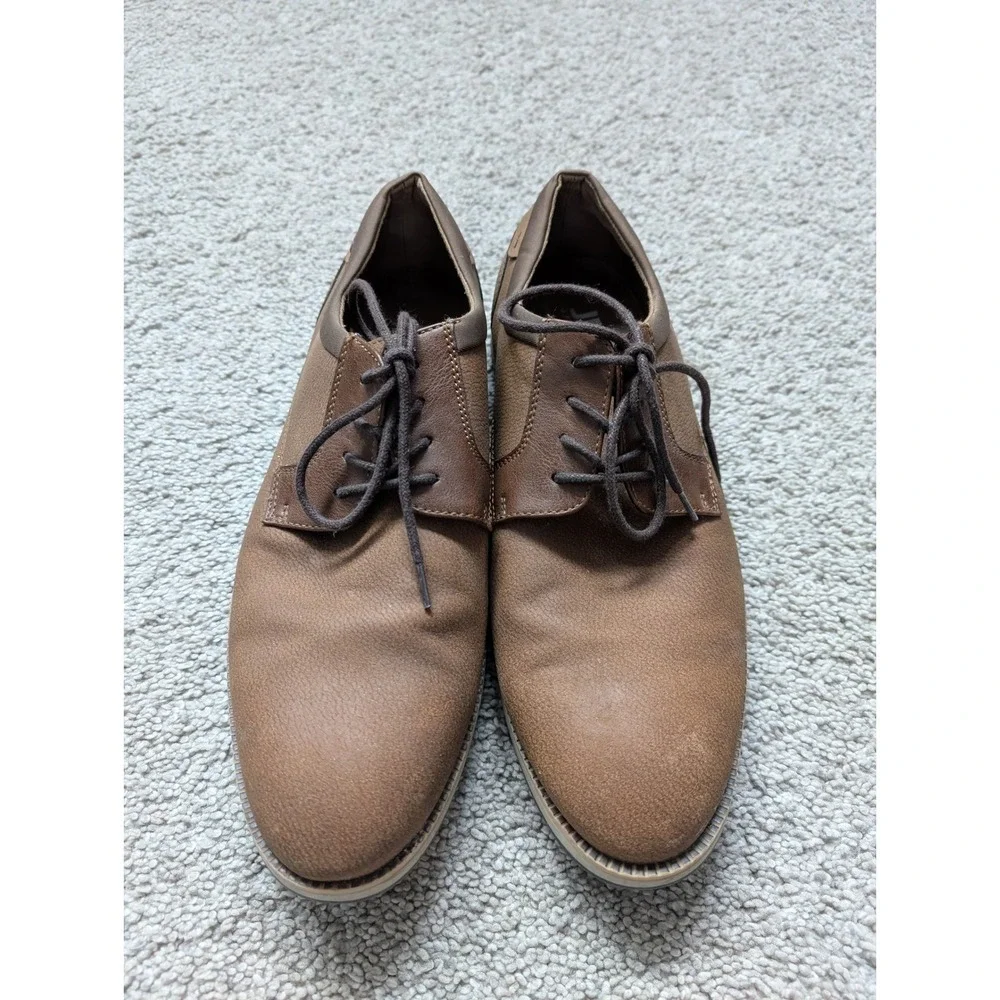 J. Ferrar Thornton 014-1242 Oxford Shoes Mens 10M Synthetic Brown Memory Foam